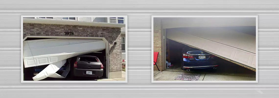Repair Commercial Garage Door Got Hit By A Car in North Port, Florida