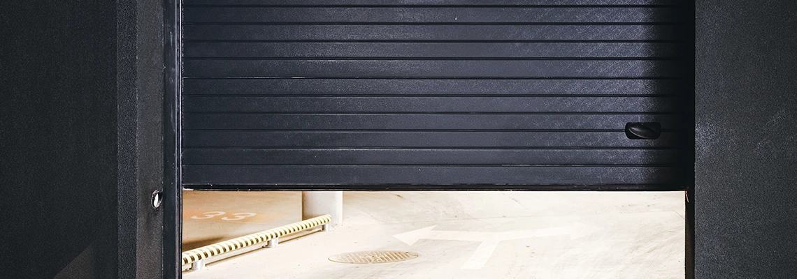 Residential Black Garage Door Installation in North Port, FL
